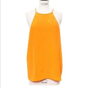 Tibi Apricot orange high neck tank top size 6